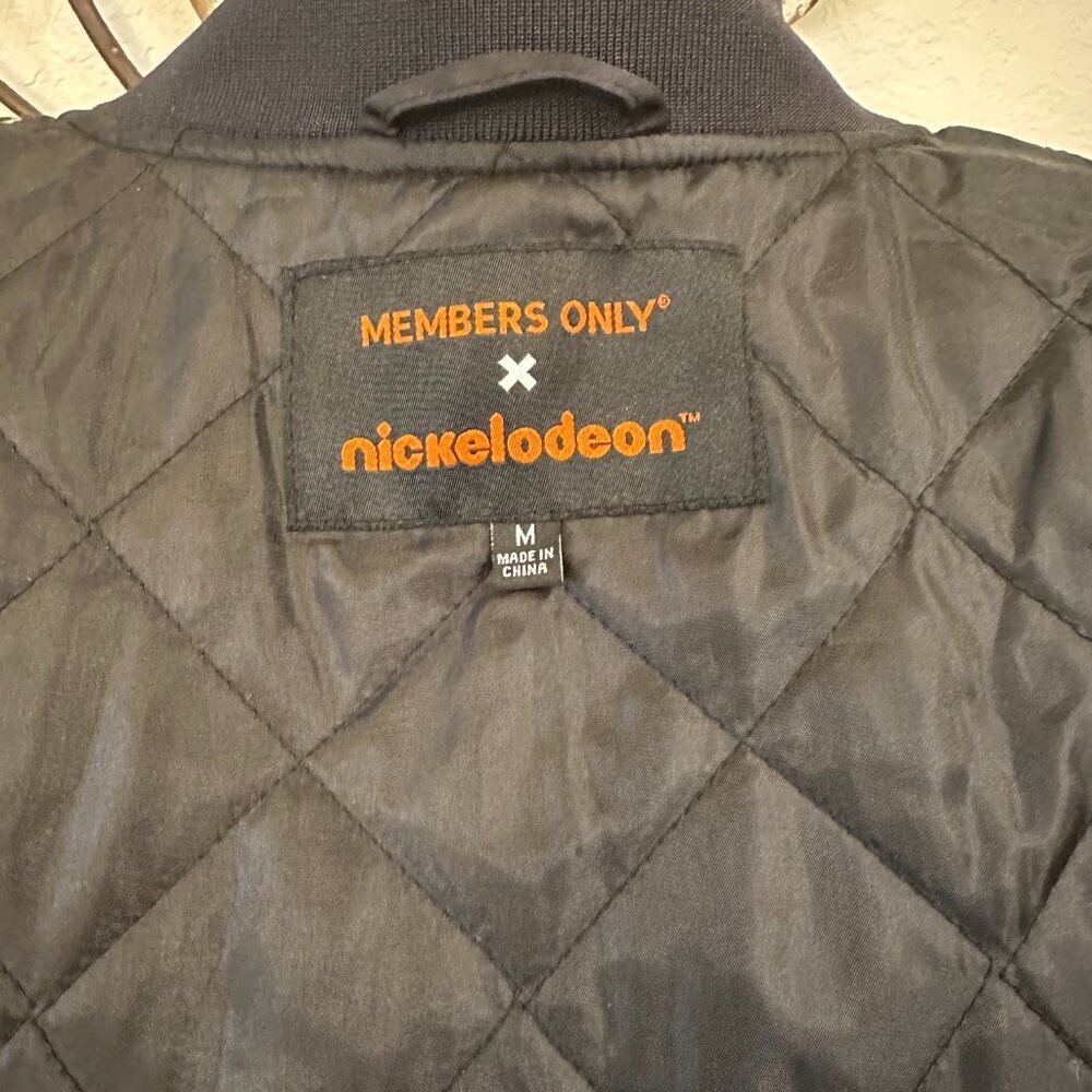 π Nickelodeon x Members Only Bomber Jacket β Size M β Retro 90s Cartoons - Picture 7 of 10
